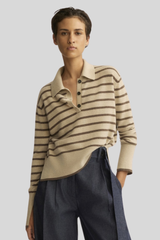 Arlo Mott - Broome Striped Polo - LATTESTR