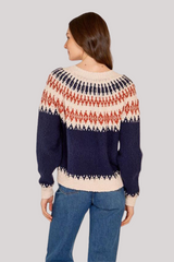 Autumn Cashmere - Chunky Fair Isle Crew - NVYCOMBO