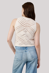 Autumn Cashmere - Chunky Pointelle Tank - SAND