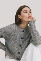 CILS (カタリスト)サイズ 2(COFFIN PUFF SHIRT) Autumn Cashmere - Confetti Cable Boxy Cardigan