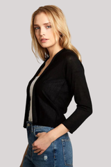 Autumn Cashmere - Easy Crop Cardigan - COAL