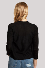 Autumn Cashmere - Easy Crop Cardigan - COAL