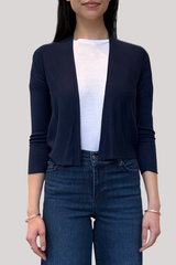 Autumn Cashmere - Easy Crop Cardigan - PEACOAT