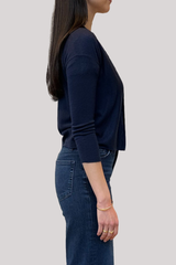 Autumn Cashmere - Easy Crop Cardigan - PEACOAT