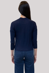 Autumn Cashmere - Easy Crop Cardigan - PEACOAT