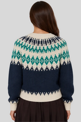 Autumn Cashmere - Fair Isle Cardigan - NVYCOMBO