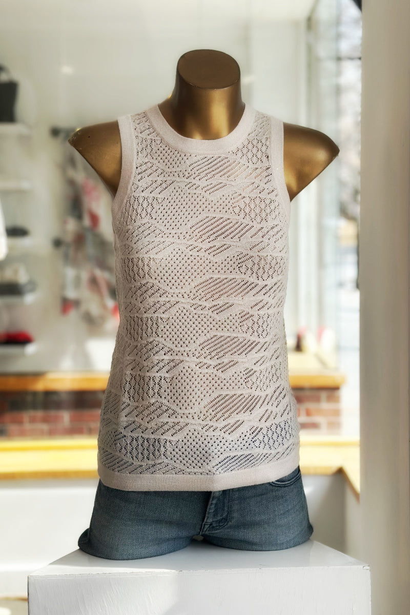 Autumn Cashmere - Mixed Stitch Tank - OPAL