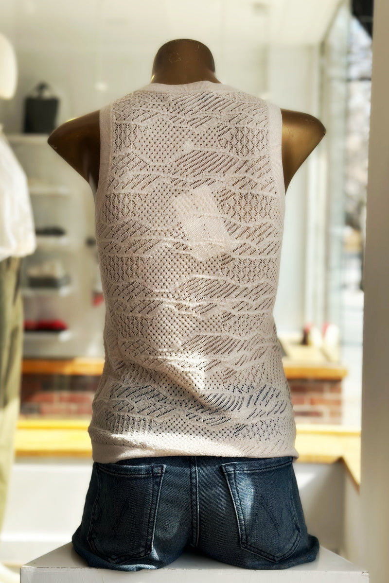 Autumn Cashmere - Mixed Stitch Tank - OPAL