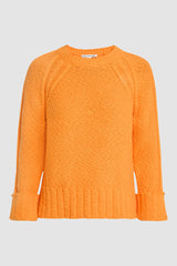 Autumn Cashmere - Raglan-Sleeve Crewneck Cotton Sweater - ORANGE