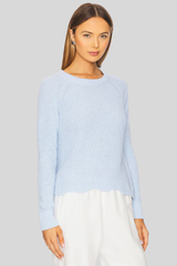 Autumn Cashmere - Scalloped-Hem Shaker Sweater - FREEZE