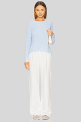 Autumn Cashmere - Scalloped-Hem Shaker Sweater - FREEZE