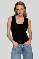 Autumn Cashmere - Sheer Dot Tank - BLACK