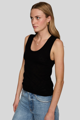 Autumn Cashmere - Sheer Dot Tank - BLACK