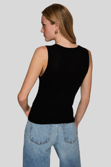 Autumn Cashmere - Sheer Dot Tank - BLACK
