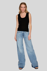 Autumn Cashmere - Sheer Dot Tank - BLACK