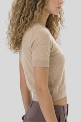 Autumn Cashmere - Shrunken Crew - BONE