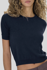 Autumn Cashmere - Shrunken Crew - NAVY