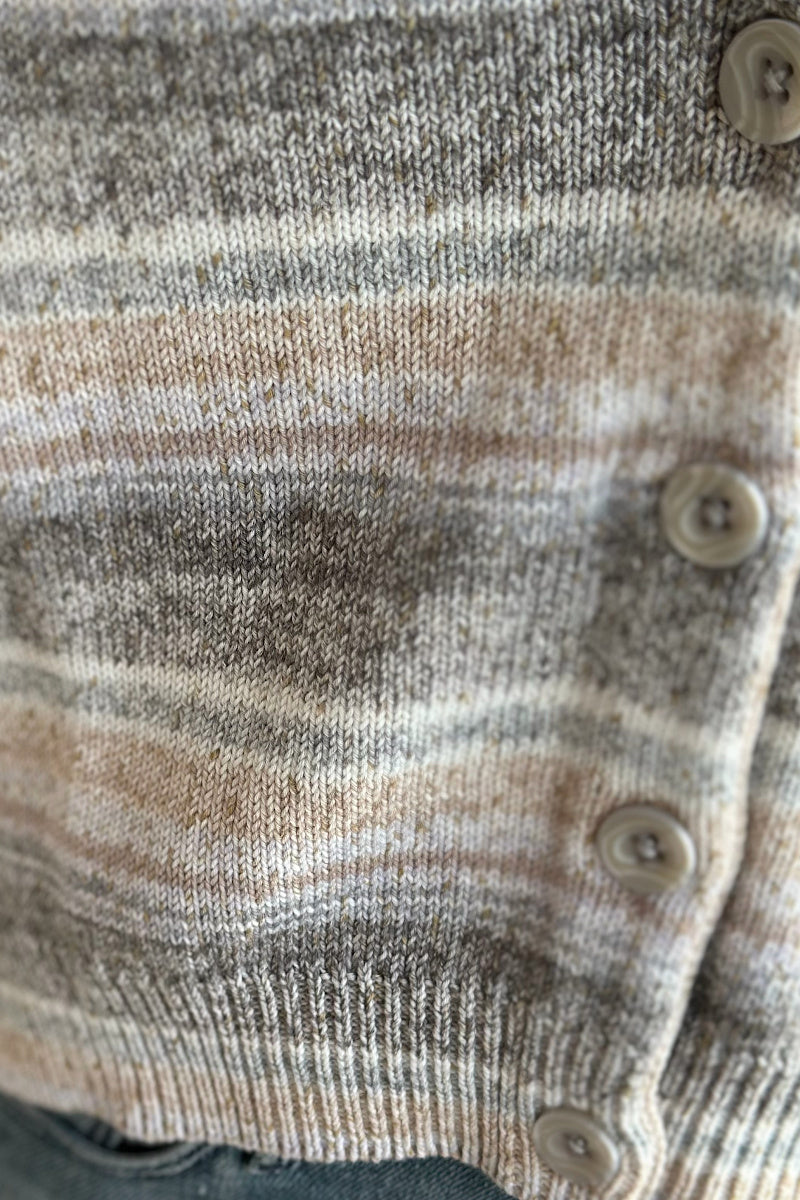 Autumn Cashmere - Space Dye V-Neck Cardigan - GRANITE