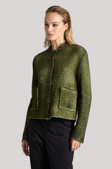 Avant Toi - Hand Painted Irregular Mat Stitch Jacket - NBRUGHIR