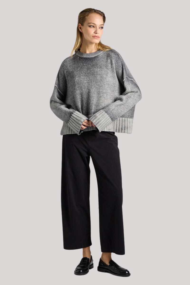 Avant Toi - Hand Painted Miniboucle’ Roundneck Pullover - HUSKY
