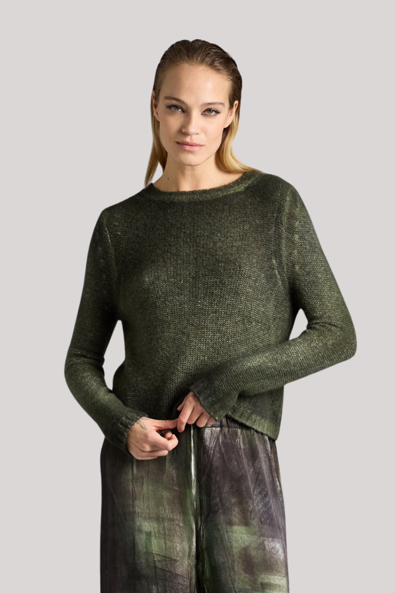 Avant Toi - Hand Painted Round Neck Pullover - NBRUGHIR