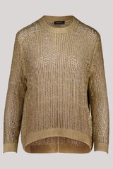 Avan Toi - Hand Painted and Laminated Net Stitch Round Neck Pullover - SUGHERO