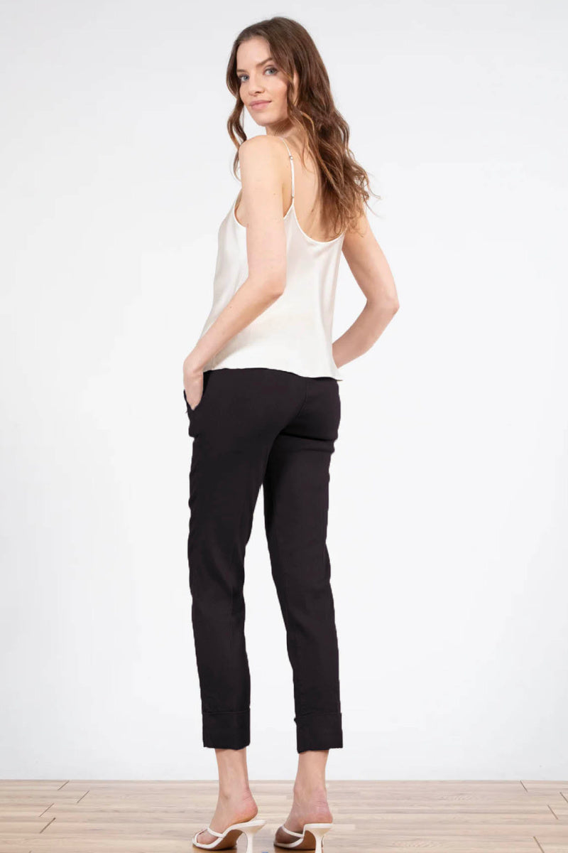 Avenue Montaigne - Ben Linen Cuffed Pant - ESPRESSO