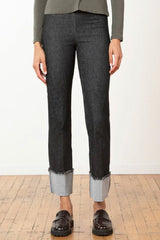 Avenue Montaigne - Bonnie Denim Cuffed Pant - BLACK