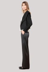 Avenue Montaigne - Carla Liquid Satin Pant - BLACK