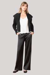 Avenue Montaigne - Carla Liquid Satin Pant - BLACK