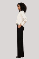Avenue Montaigne - Carla Tropical Pant - BLACK