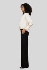 Avenue Montaigne - Carla Tropical Pant - BLACK