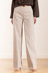 Avenue Montaigne - Flavia Bistro Striped Pant - COGNAC