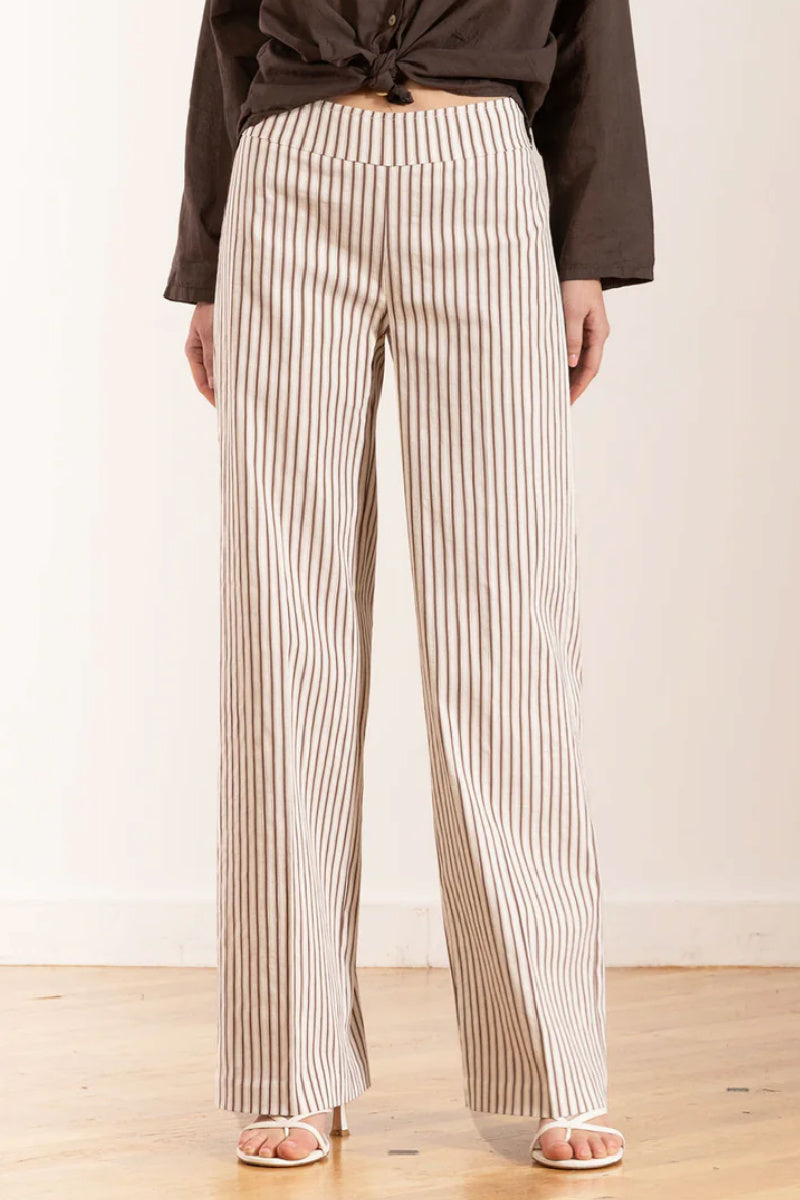 Avenue Montaigne - Flavia Bistro Striped Pant - COGNAC