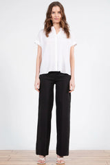 Avenue Montaigne - Flavia Linen Pant - BLACK