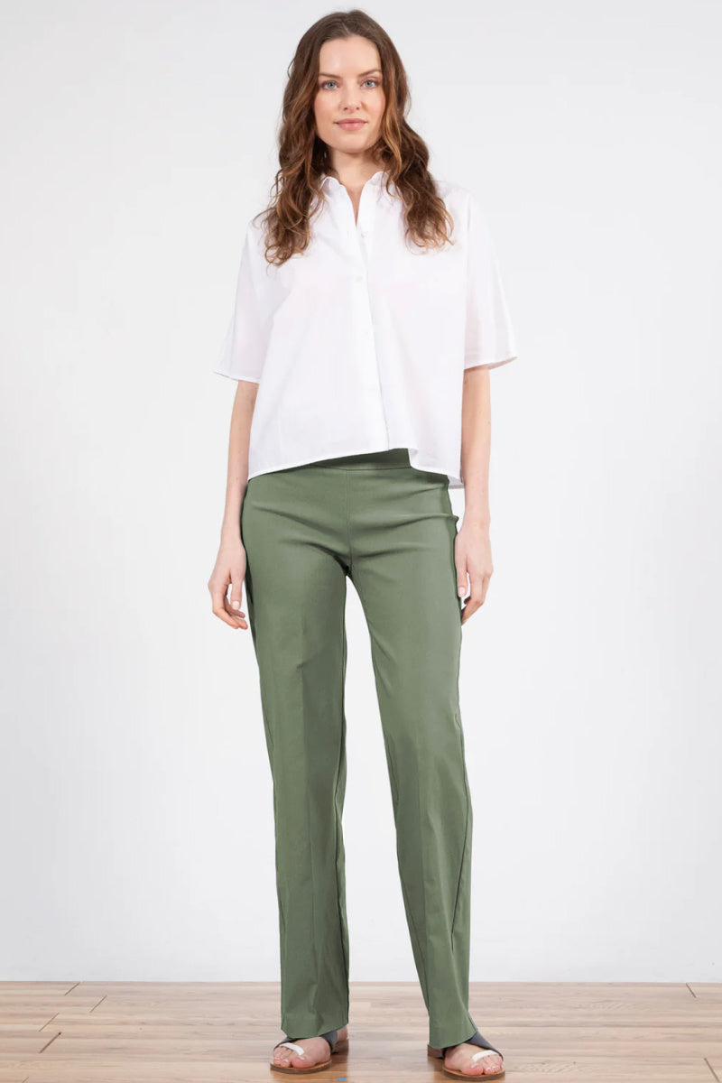 Avenue Montaigne - Flavia Linen Pant - OLIVE