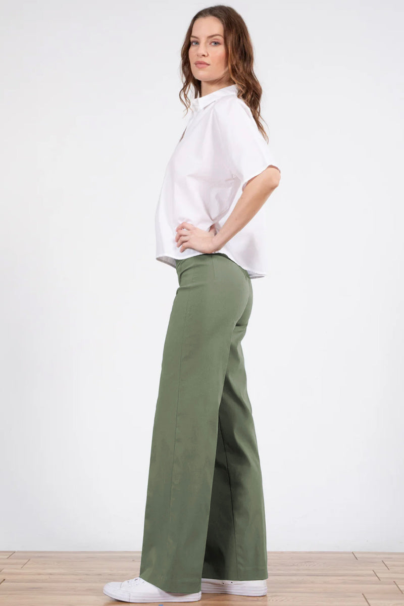 Avenue Montaigne - Flavia Linen Pant - OLIVE