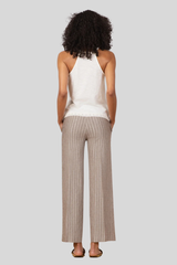 Avenue Montaigne - Grace Linen Solar Trouser - MUSHROOM