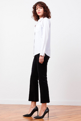 Avenue Montaigne - Leo Crop Corduroy Pant - BLACK