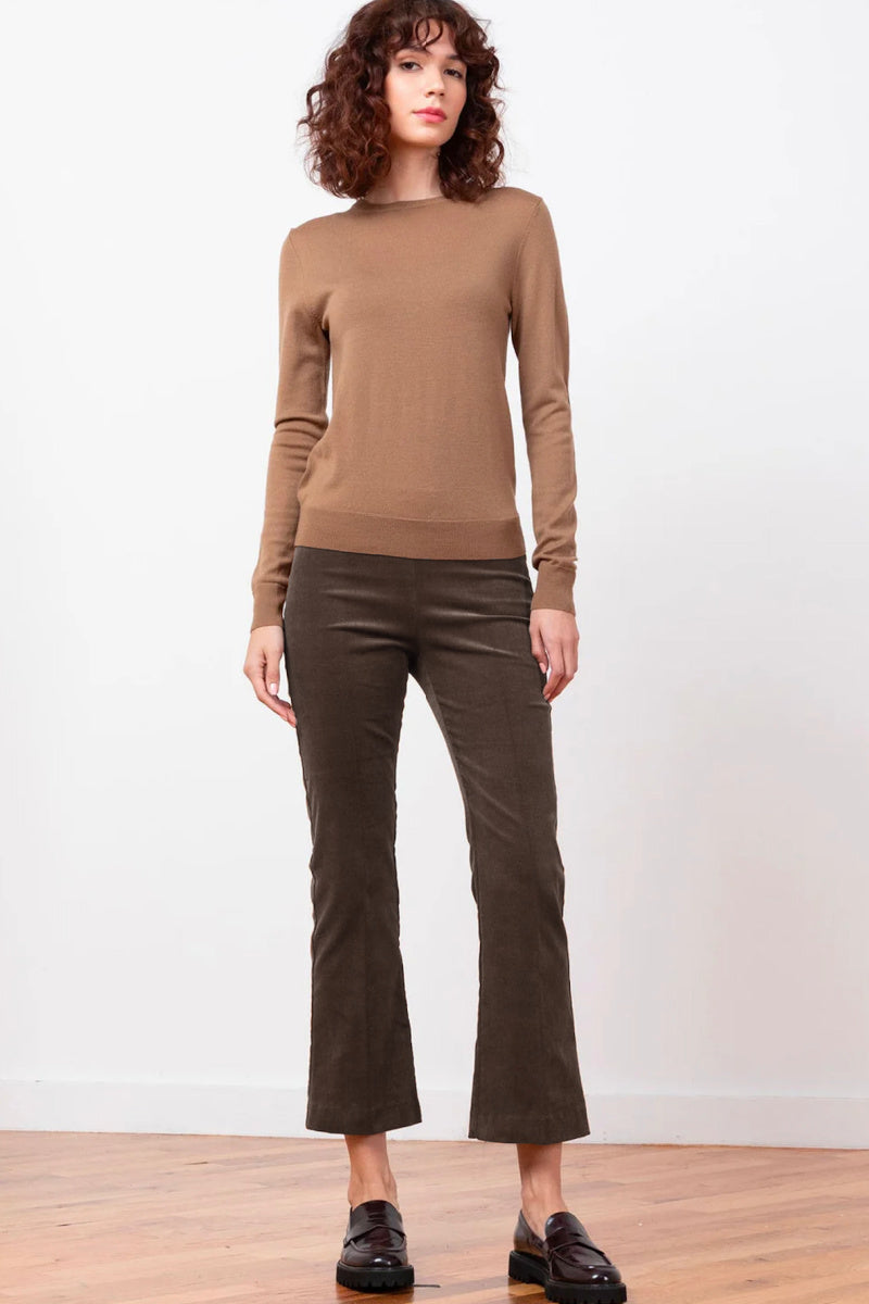 Avenue Montaigne - Leo Crop Corduroy Pant - BROWN