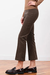 Avenue Montaigne - Leo Crop Corduroy Pant - BROWN