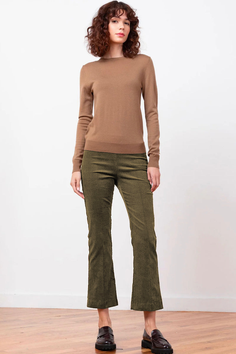 Avenue Montaigne - Leo Crop Corduroy Pant - OLIVE