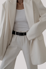 B-Low The Belt - Mila Leather Belt - BLKSILVR