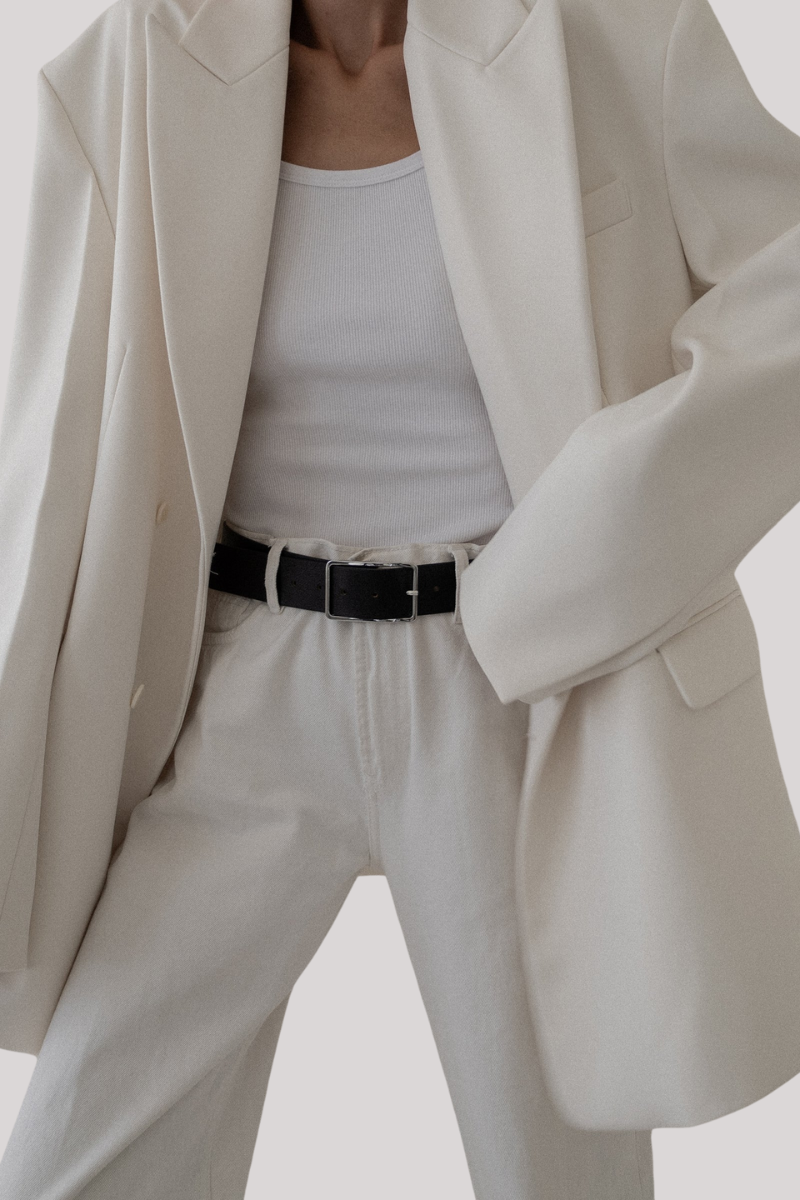 B-Low The Belt - Mila Leather Belt - BLKSILVR