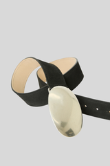 B-Low The Belt - Myra Nubuck Belt - BLACKSIL