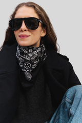 Call It By Your Name - Classic Silk Large Bandana - BLACK