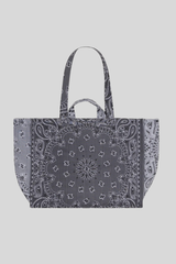 Call It By Your Name - Quilted Medium Cabas Tote - DRKGREY