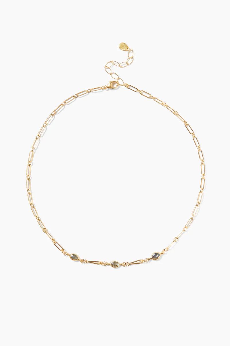 Chan Luu - Lydia Necklace Gold Labradorite