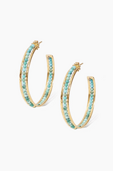 Chan Luu - Sedona Hoop Earrings Turquoise - TURQUOIS