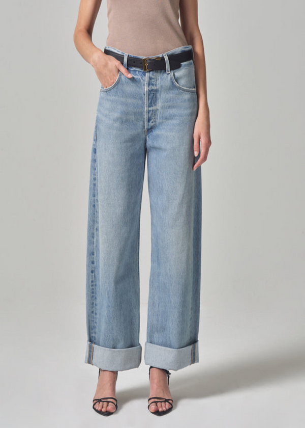 Citizen of Humanity - Ayla Baggy Cuffed Crop Jeans - SKYLIGHT